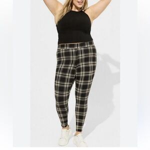 TORRID Skinny Wide Stretched Waistband Checkerd Plaid Legging 2X‎
